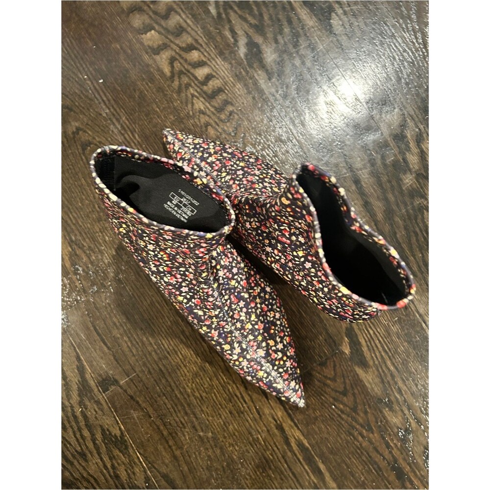 Zara Liberty Floral Pointed-Toe Ankle Booties Kitten Heel Size 40 / 9 - Picture 2 of 4